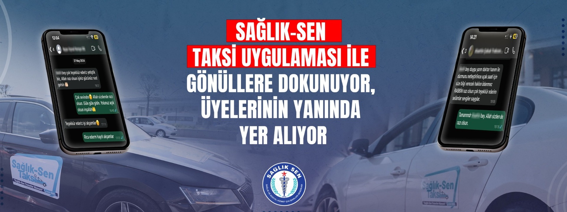 Sağlık-Sen Taksi Uygulaması İle Gönüllere Dokunuyor, Üyelerinin Yanında Yer Alıyor